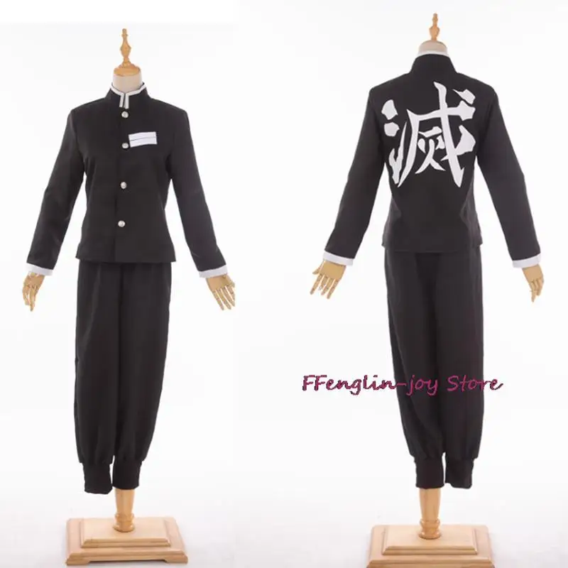 Anime Agatsuma Zenitsu Cosplay Kostüm Kimono Halloween Kleidung Party Uniform Perücke Frauen Kind