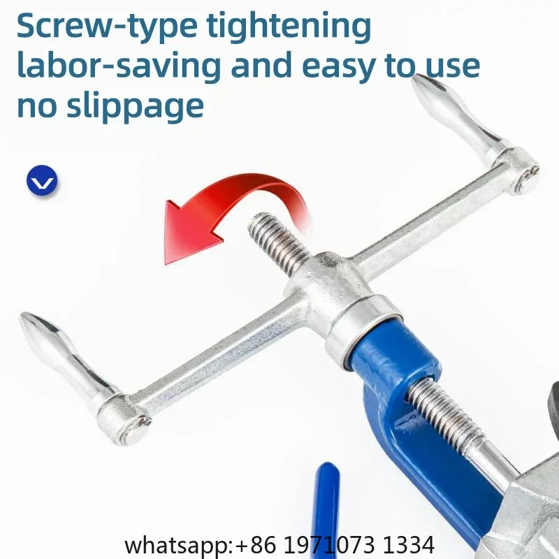Stainless Steel Cable Tie Gun Screw Type Hand-cranked Tool Cable Tie Pliers Steel Belt Reel Tightening Cutter Fastening Strap