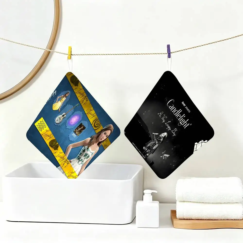 Singer Laufeys Polyester Cotton Hand Wiping Towel, Anti-shrink Hanging Kitchen Cloth for Household Cleaning