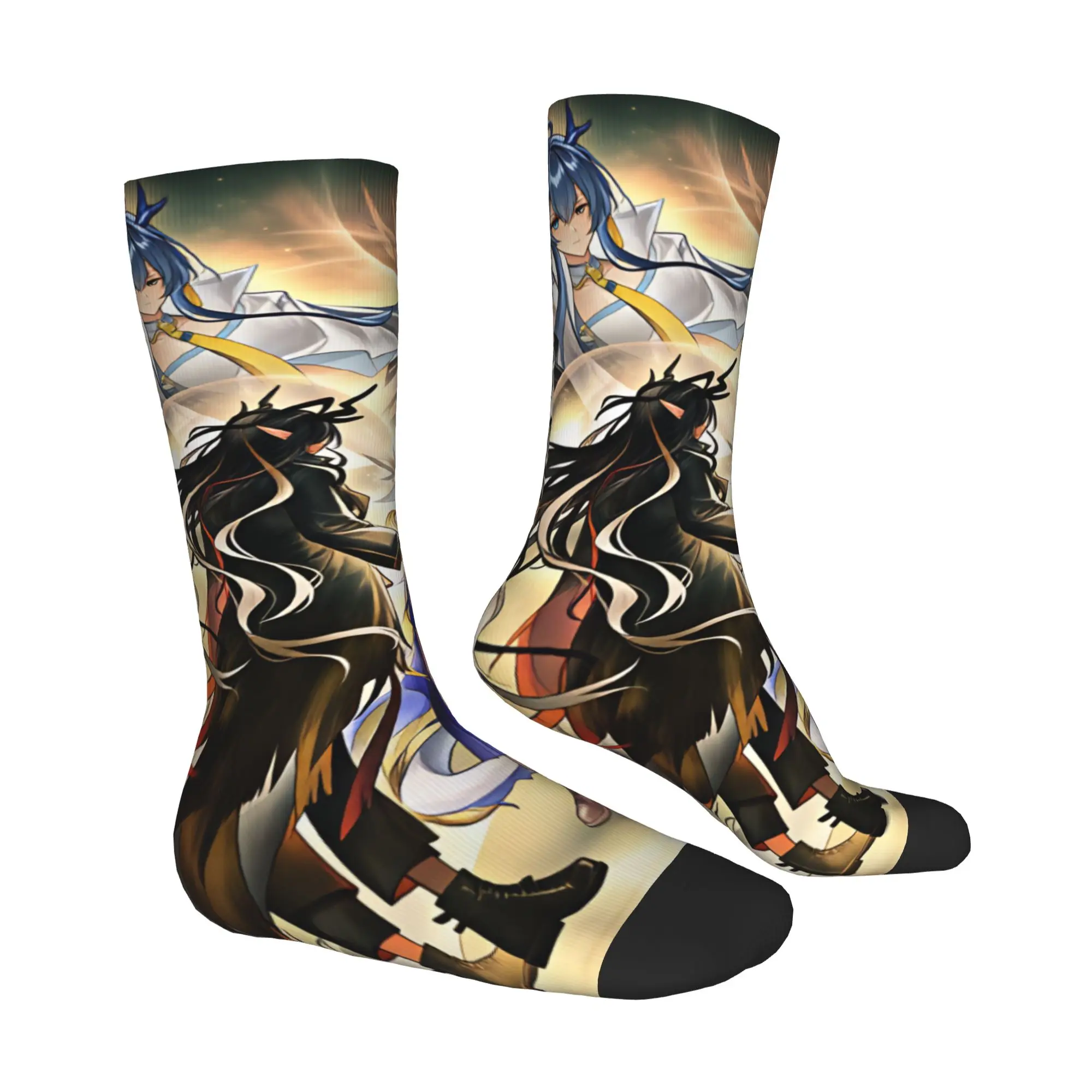 Game A-Arknights E-Endfield Dress Socks Men's Women's Warm Fashion Novelty Anime Crew Socks