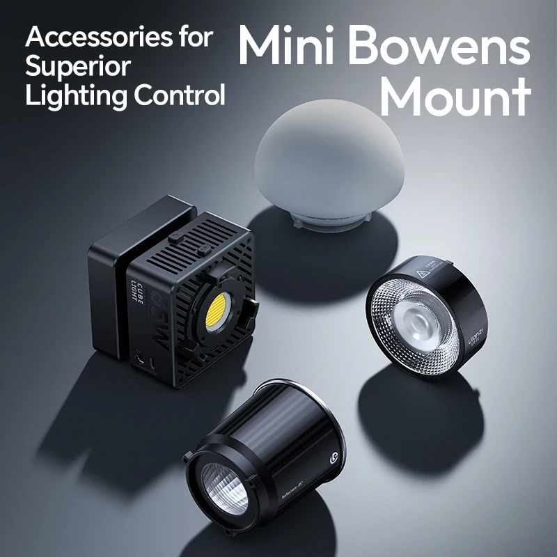 Ulanzi EC65 65W COB Cube Light 13 Light Effects for Vlog Video Production Camera Photography with DC Power Adapter PD Charger