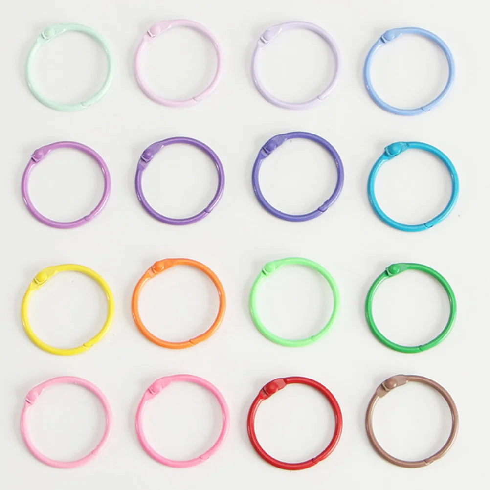 60 Pcs Key Metal Binder Ring Fob 300X300X050CM Multi-function Chain DIY Book