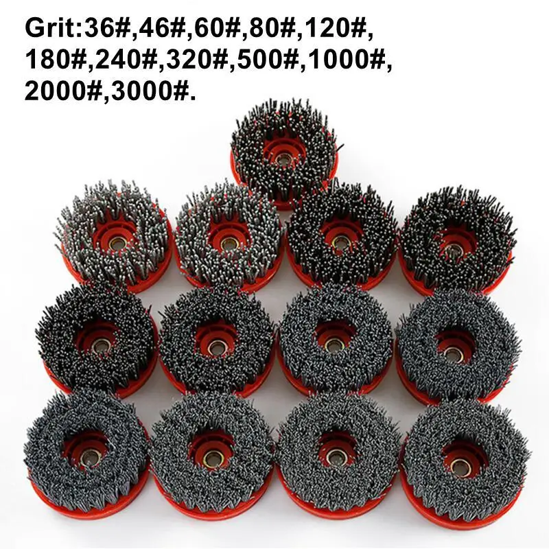 1PC 4 Inch 110mm Abrasive Wire Nylon Cup Brush for Stone Marble Granite Metal Wood Polishing Cleaning Polishing Antiquing Brush