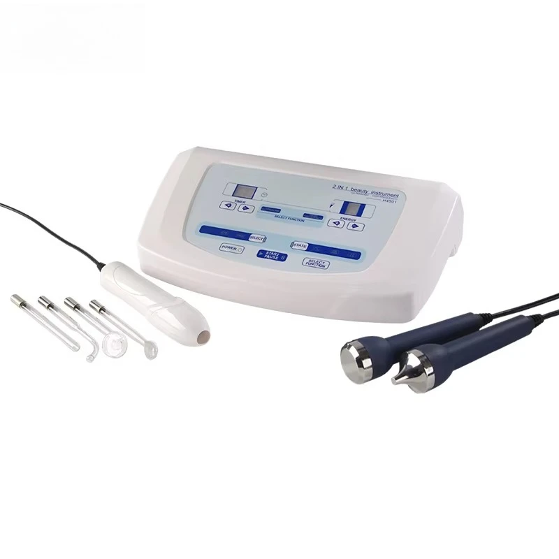 2 in 1 Multi-Function Beauty Instrument for Salon Features Ultrasonic and Hight Frequcncy Skin Cleansing & Rejuvenation Device