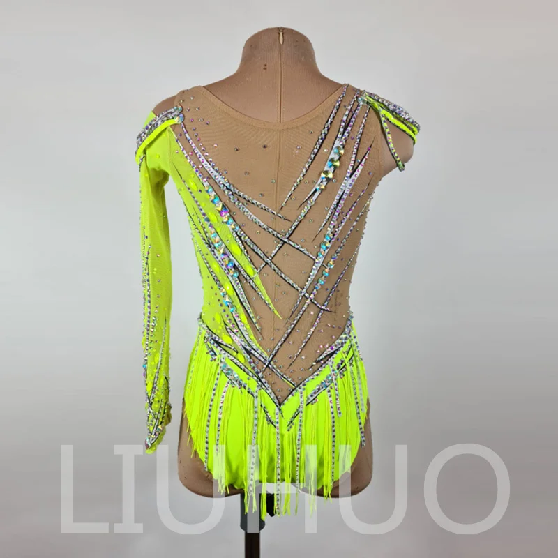 LIUHUO Rhythmic Gymnastics Leotard Competitive  Cheerleading Performance For Children