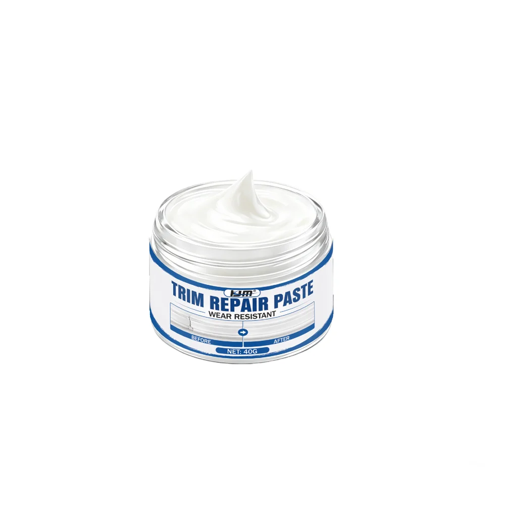 KJM White Wood Repair Paste For Furniture Door Frame Stair Railing Wardrobe Table Surface Scratch Filler Putty 40g Easy Use