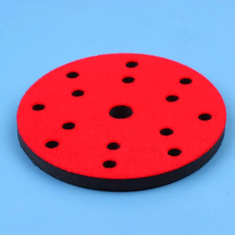 3 Colors 6 Inch Pneumatic Grinding Head Soft Sponge Buffer Pad 15 Holes Design for Industrial Use Furniture Polishing Machine