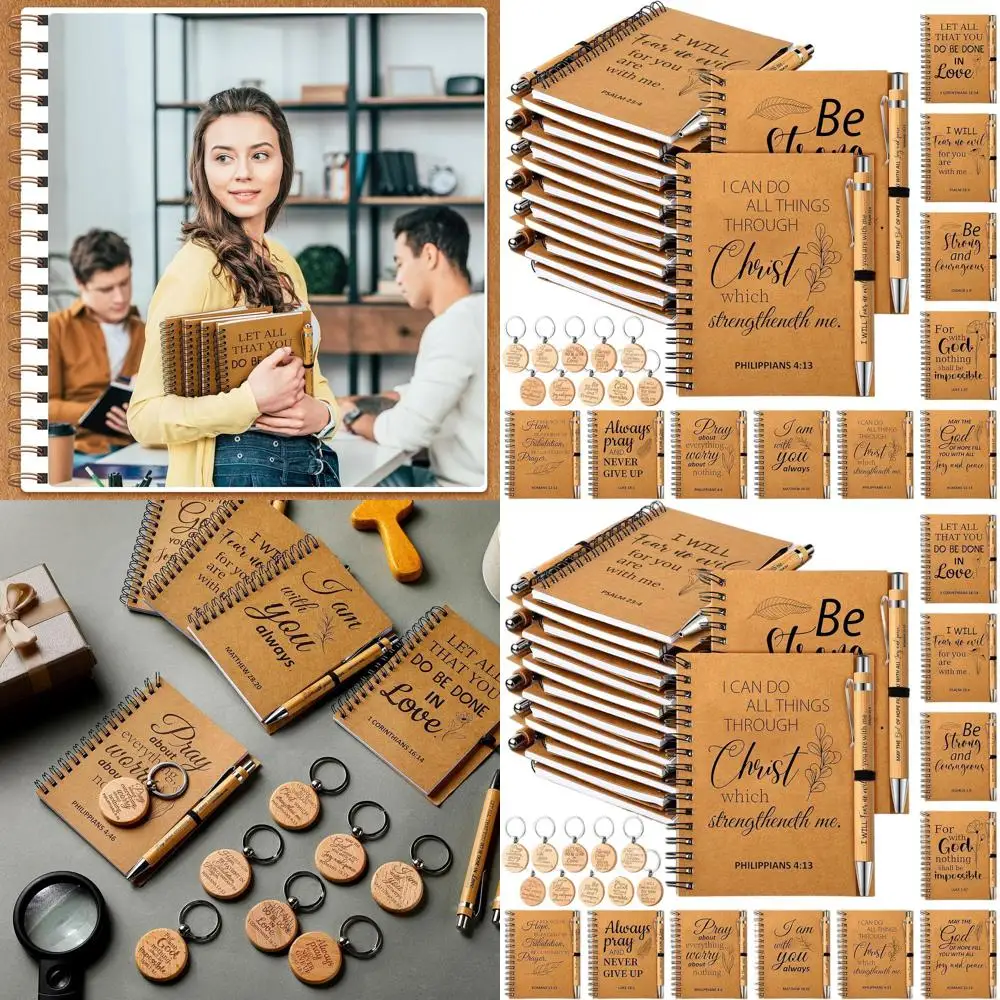 

Bulk 180-Piece Christian Gift Set: Bible Journals, Pens, Keychains for Men, Women, and Kids - Perfect for Christmas, Thanksgivin