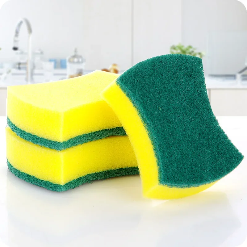 Magic Cleaning Sponges Double-sided Reusable Kitchen Sponge Wipes Pan Pot Dishwashing Scouring Tools Reusable Dishwashing Sponge