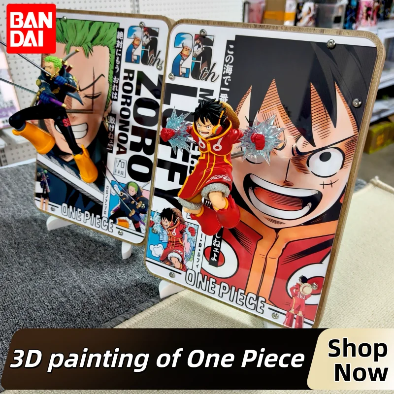 

Декоративная 3D-картина Bandai One Piece: Остров Эггхед, Луффи, Зоро. Аниме-фигурка для рабочего стола, домашний декор для коллекционеров аниме.