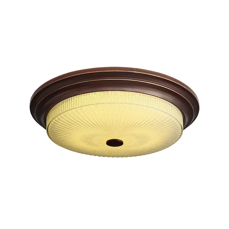

American bedroom ceiling lamp, simple retro rural French round led living room master study lamp