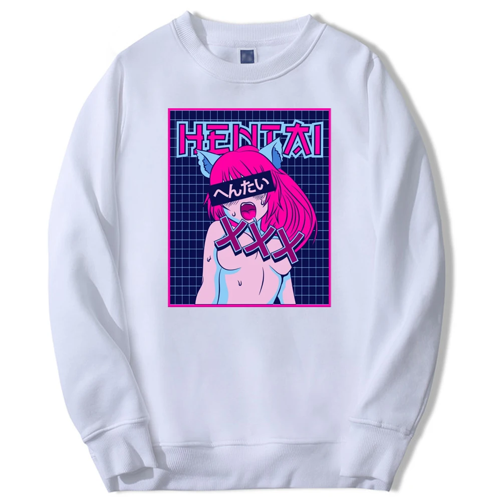 Sexy Hentai Girl Vaporwave Spring Male Casual Cool Sweatshirts Casual Cool Pullovers Male Fashion Hoody Fashion Streetwear