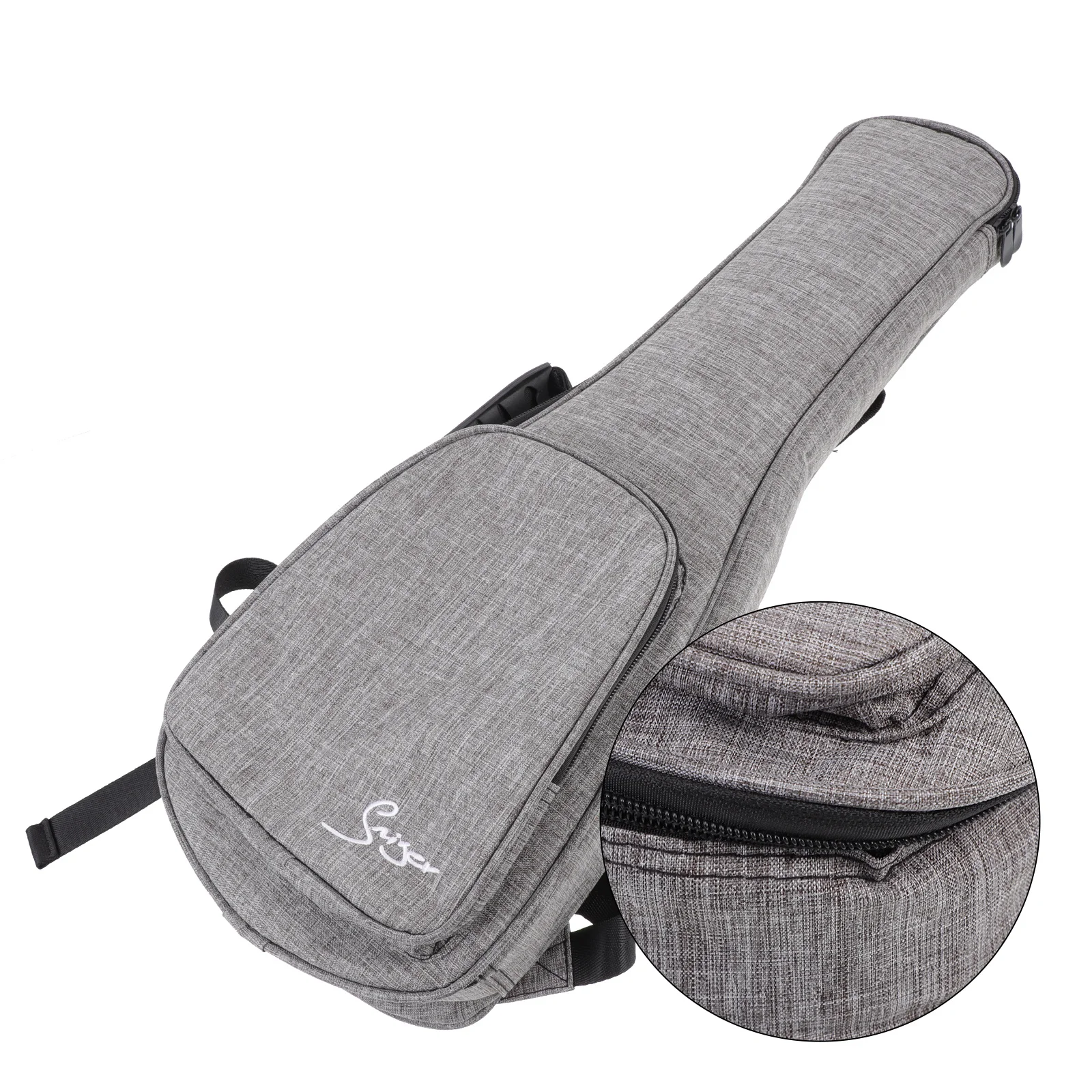 

1Pcs Ukulele Bag Waterproof Durable Thickened Portable Shoulder Bag Storage Pouch with Pocket Grey Ukulele Pouch