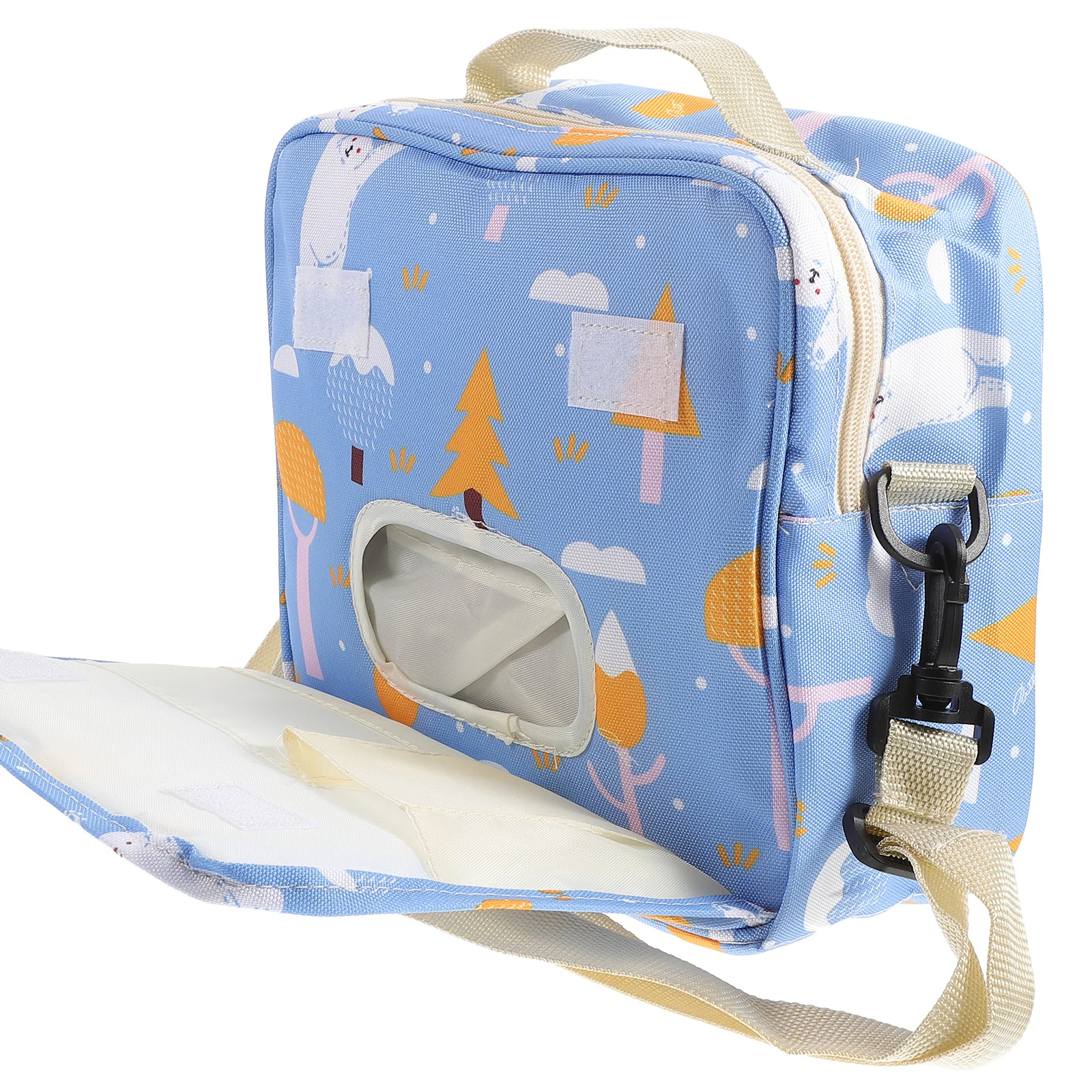 Luiertas Tote Ruime multifunctionele reistas Verstelbare riem Crossbody Babyluier Organizer Tote Kinderwagenaccessoires