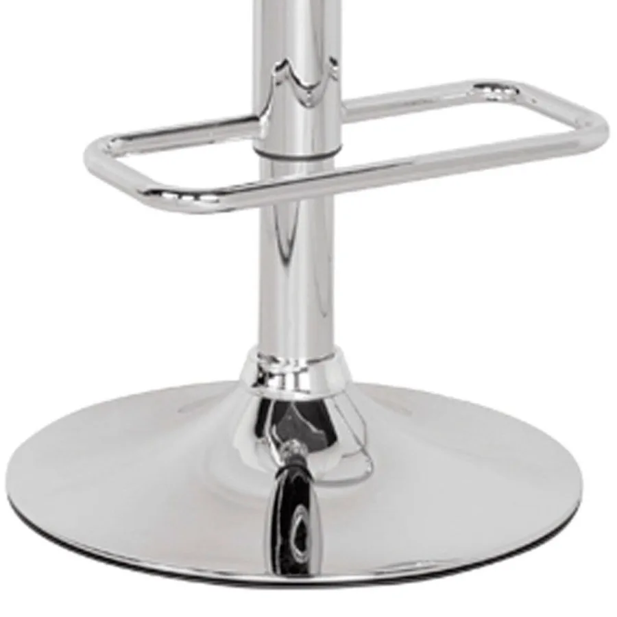 Tabouret pivotant réglable gris et chromé