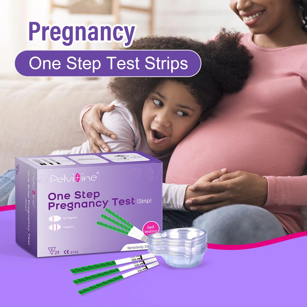 Bardaklı Pelvifine Gebelik Testleri, Ev Algılama için Toplu hCG Test Şeritleri, %99\'dan Fazla Doğruluk, Ayrı Ayrı Sarılmış, 25 Sayısı
