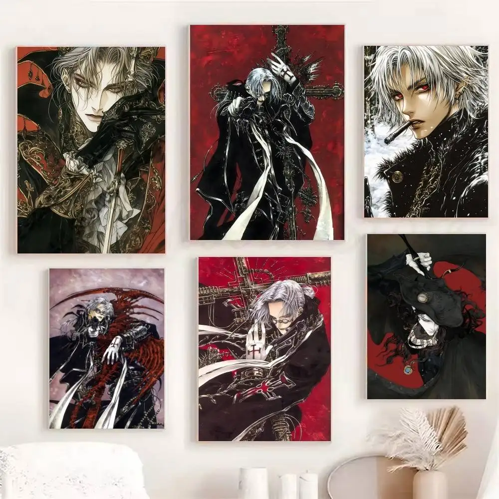 Anime V-Vampire H-Hunter D Posters Fancy Wall Sticker for Living Room Bar Decoration Wall Decor