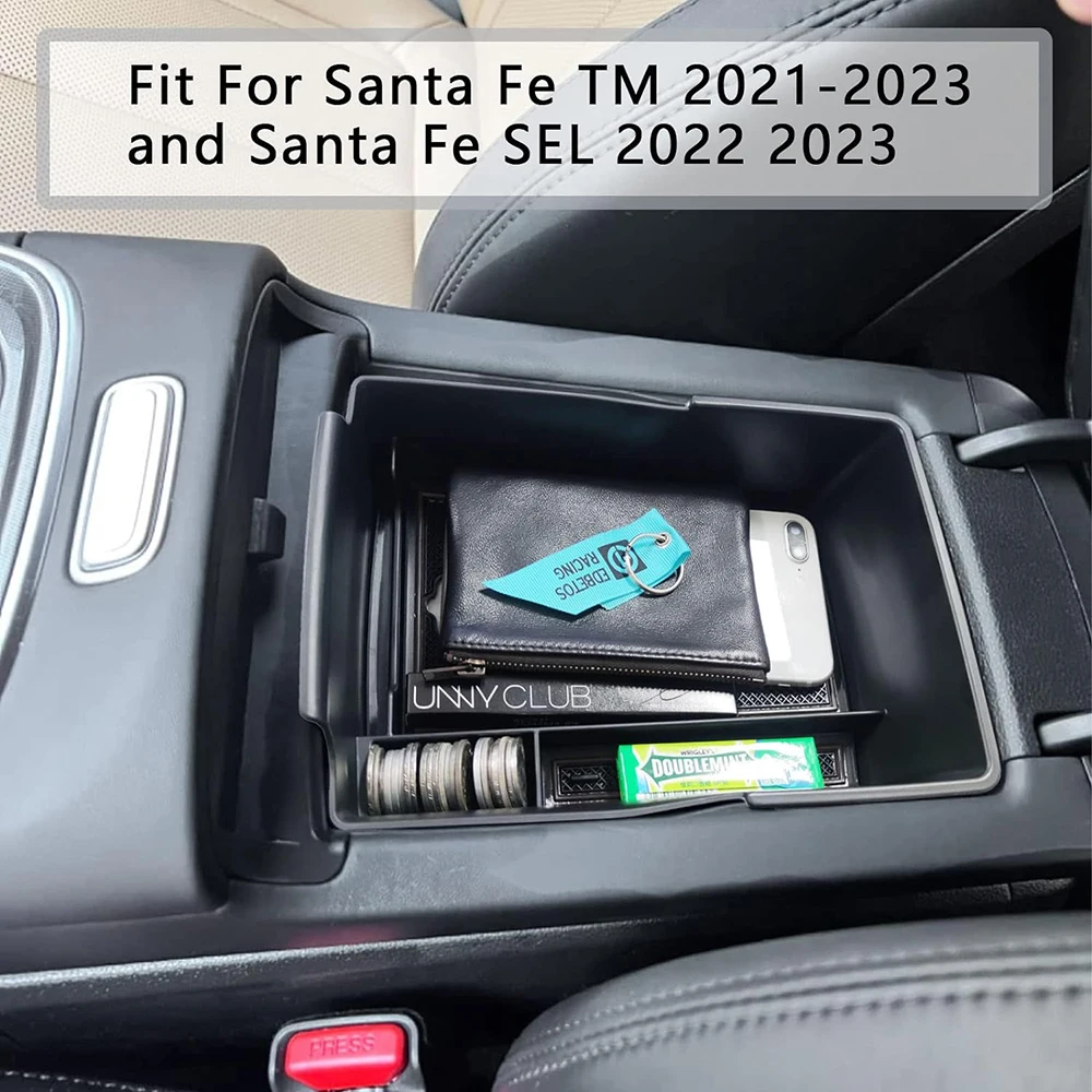 

Organizer Center Console Armrest Organizer Storage Box For Hyundai Santa Fe TM 2021 2022 2023&Santa Fe SEL 2022 2023 Interior