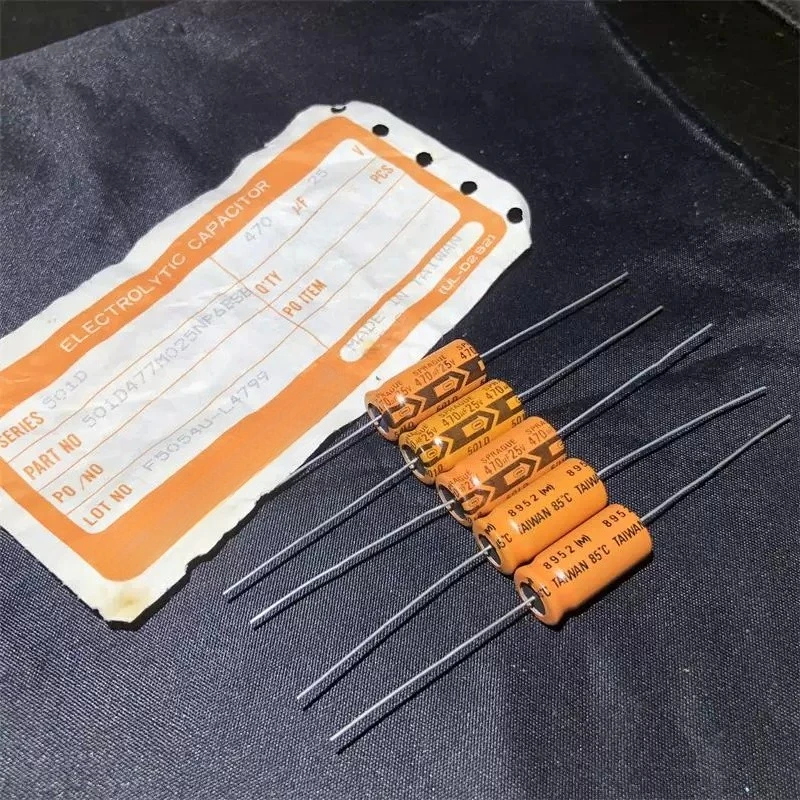 Genuine for SPRAGUE 501D Series 470UF 25V Hi-Fi Axial Cathode Electrolytic Capacitor  50pcs