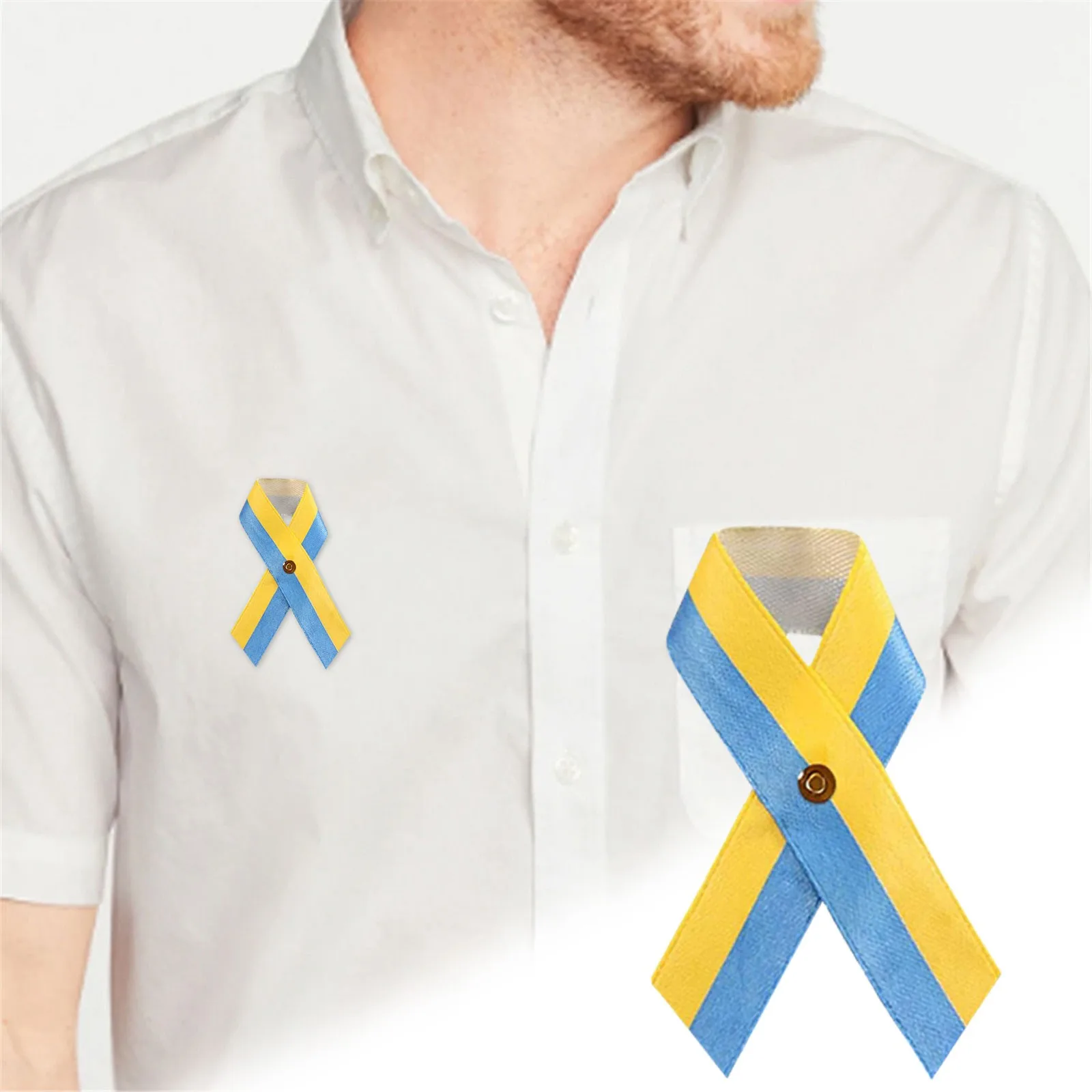 Ukraine Awareness Brooch Flag Ribbon Brooch Pin Ukraine National Symbol Badge Fashion Accessory Clothing Decoration Gift 2026 T1