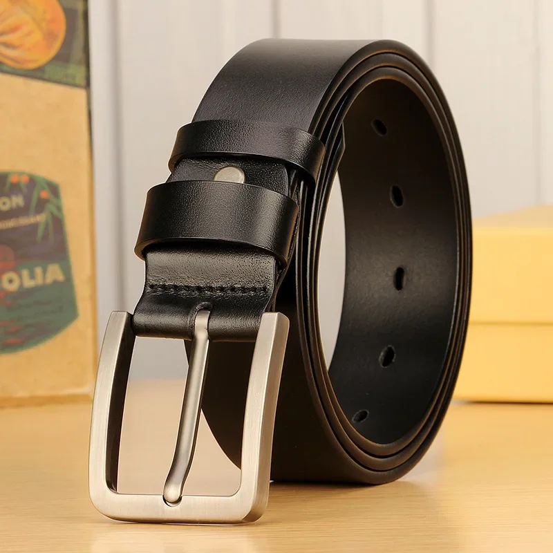 

Men's Belt Male PU Leather Strap Luxury Alloy Pin Buckle Casual Men's Belt for Jeans Cummerbunds Ceinture Homme luxe marque