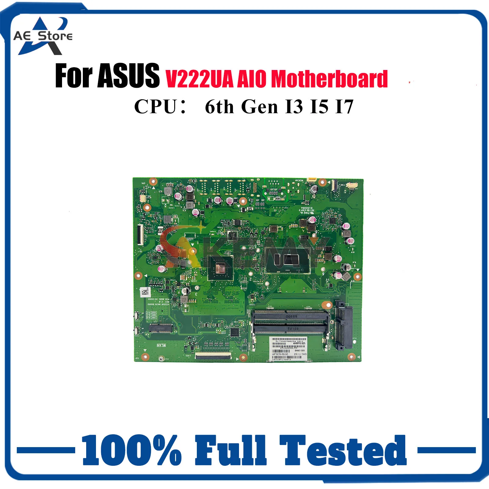 

V222UA Motherboard For ASUS Vivo AiO V222UA V222U Mainboard With I3 I5 I7 CPU 100% tests OK fast shipping High quality