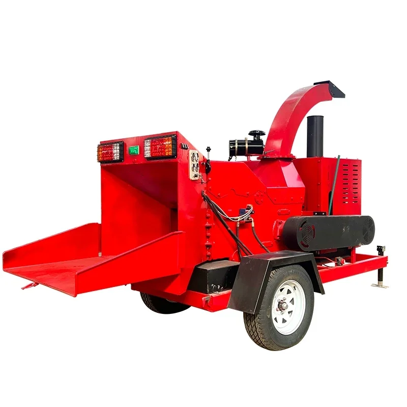 Hot Selling 40hp 50hp Hydraulic Feeding Diesel Mobile Wood Chipper Shredder Machine Brush Chipper Crusher