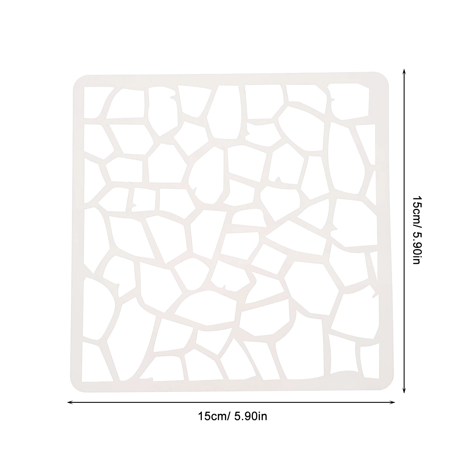 استنسل هندسي قابل لإعادة الاستخدام للحيوانات الأليفة لمشاريع فنية يدوية ذاتية الصنع لوحة جدارية وأرضية خشبية وتصميم نمط خرسانة من الحجر الخشبي