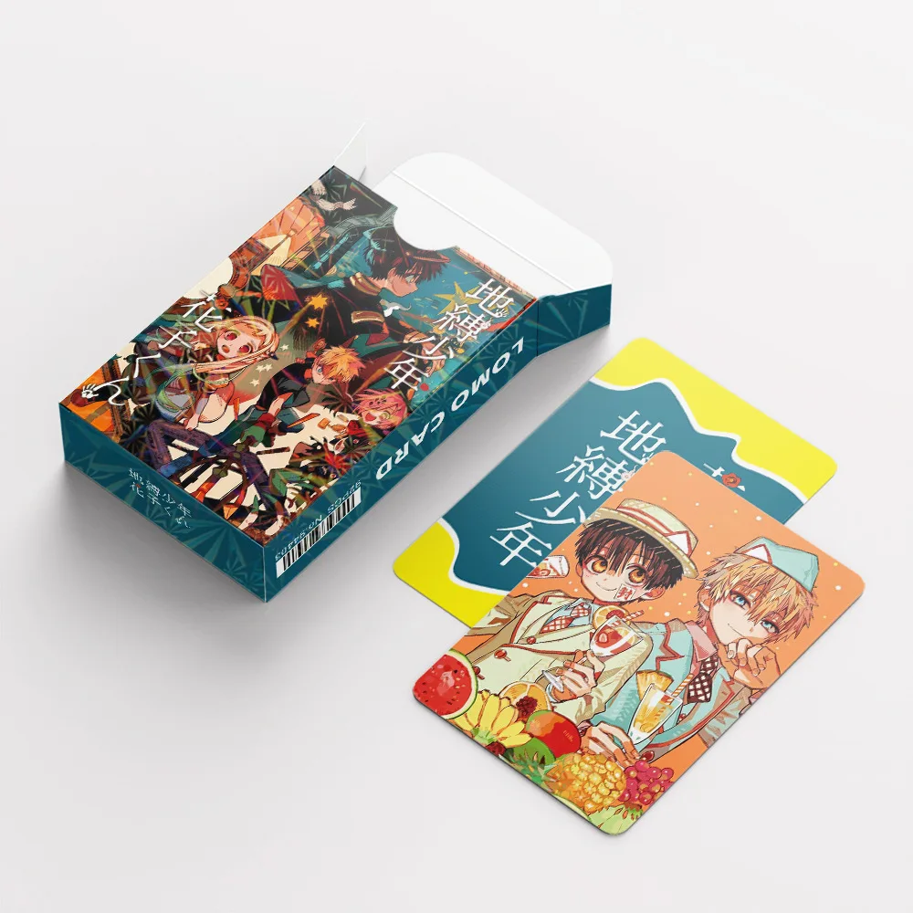 60+32Pcs/Set Anime Toilet-bound Hanako-kun Lomo Card Mini Stickers Photocard Fans Collection Card Toy Gift ﻿