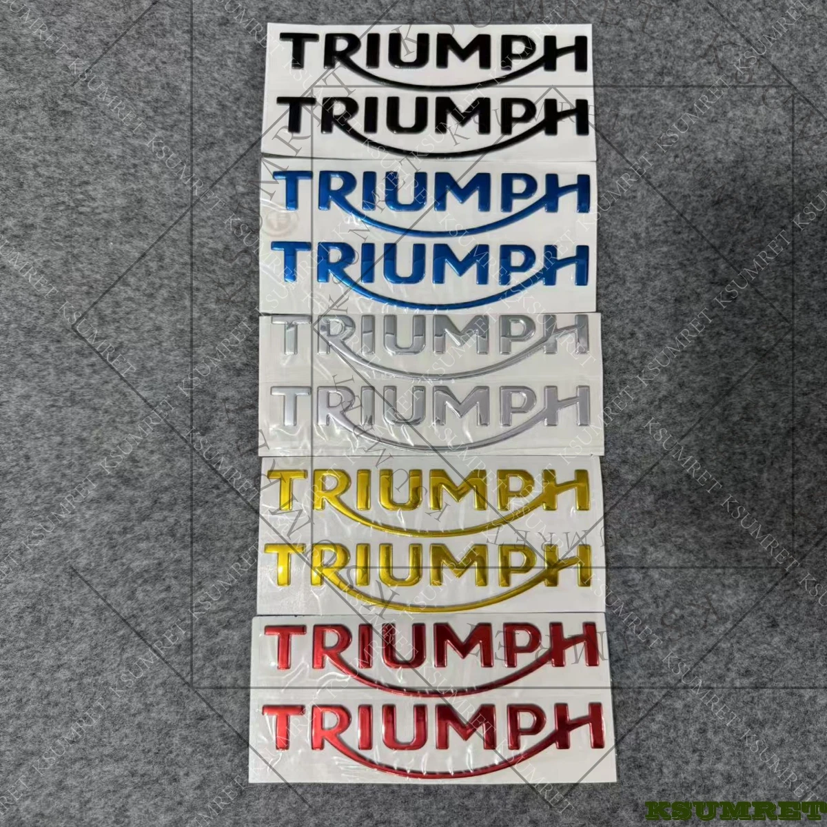 For Triumph Sticker 3D Logo Motorcycle Decal Tank Emblem