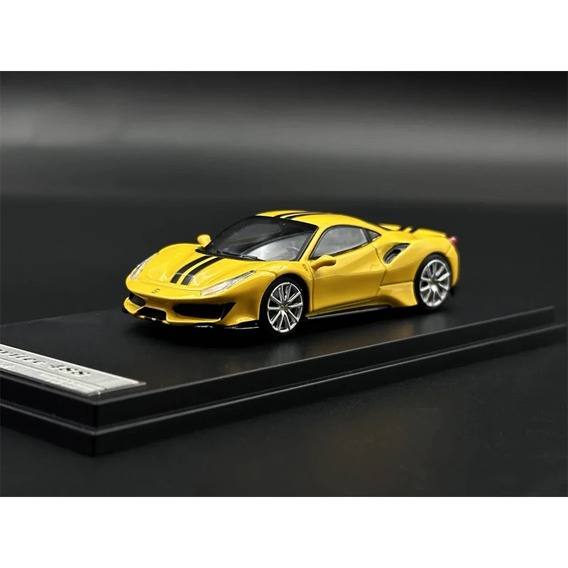 Ichiban-capó de motor abierto fundido a presión, modelo de coche Diorama, colección de juguetes en miniatura, 1:64 IM Novitec 488