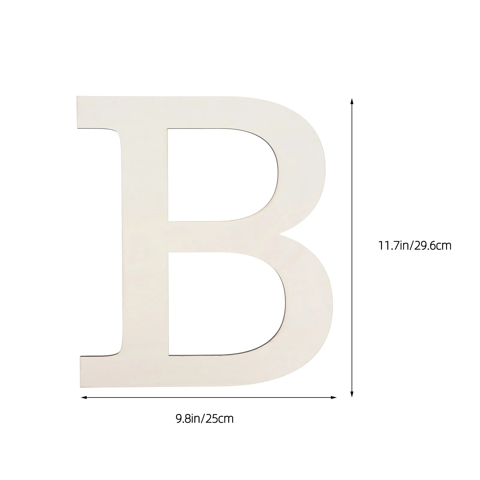 Large Wooden Letters Blank Wood Alphabet Letter B 12 Inch Unfinished Wood DIY Home Party Nursery Decor Cutouts