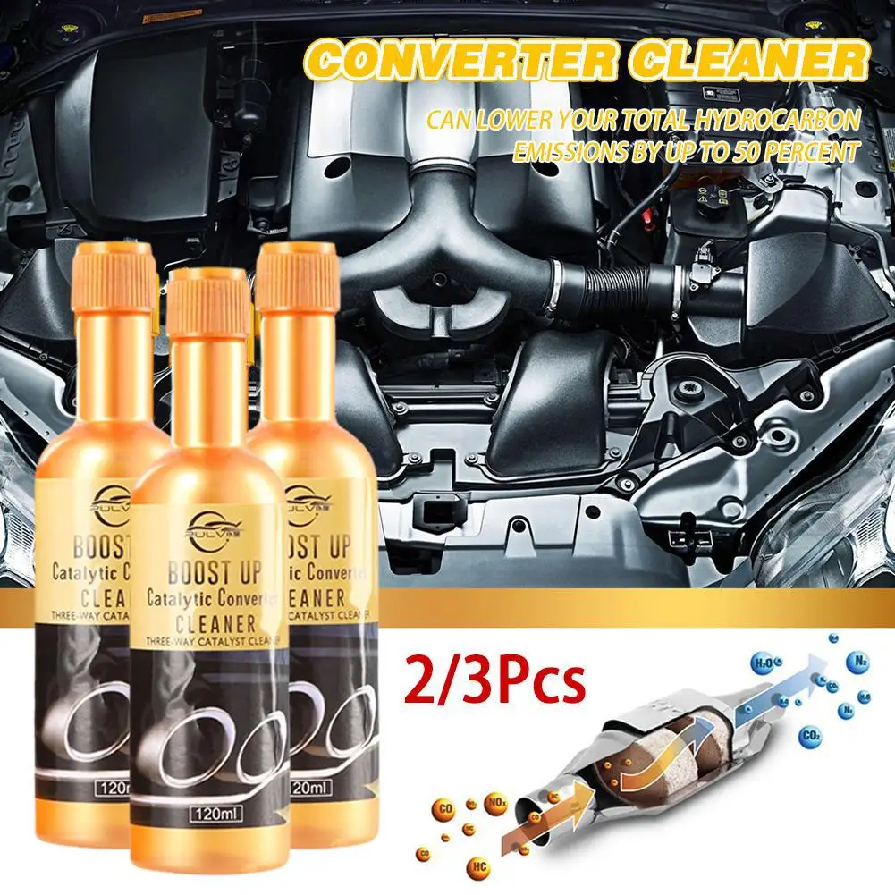 Convertidor catalítico para coche, aceleradores de automóvil, limpiador fácil de limpiar, catalizadores de motor CSV, 3 piezas, X120ML