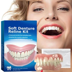Denture Silicone Kit Denture Silicone Liners Soft Denture Kit Soft Denture Kit Teeth Upper And Lower Set Easy Use Easy To Clean