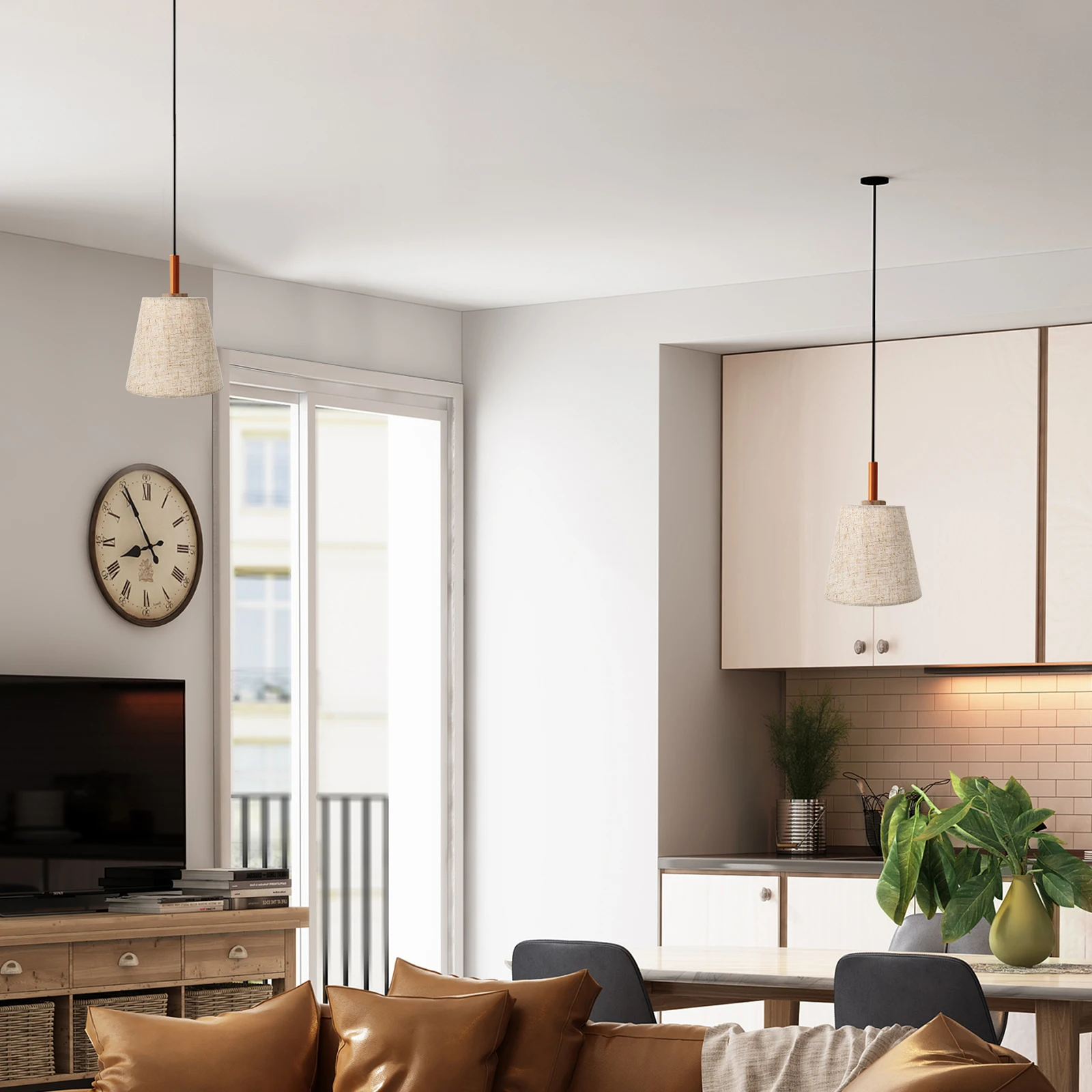 

2Pcs Premium Cloth Lamp Shade Replacement for Table Lamp Bedside Desk Light Cover Decorative Fabric Chandelier Shade