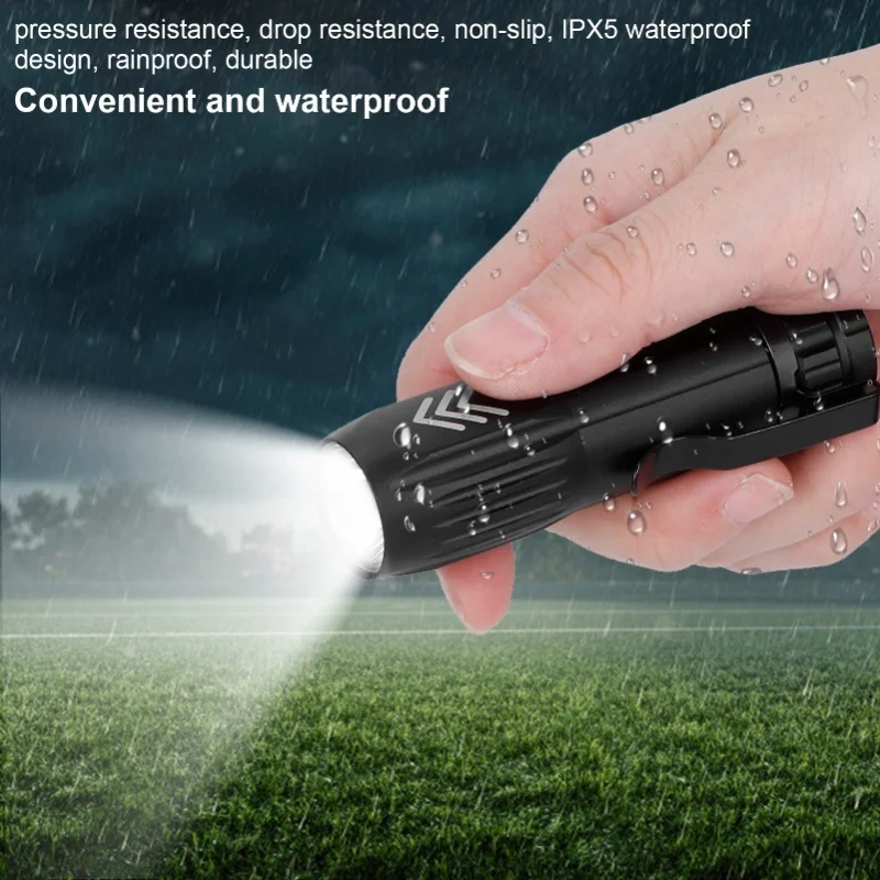 

Small Super Bright Flashlight USB Rechargeable Torch Waterproof Adjustable Flashlight