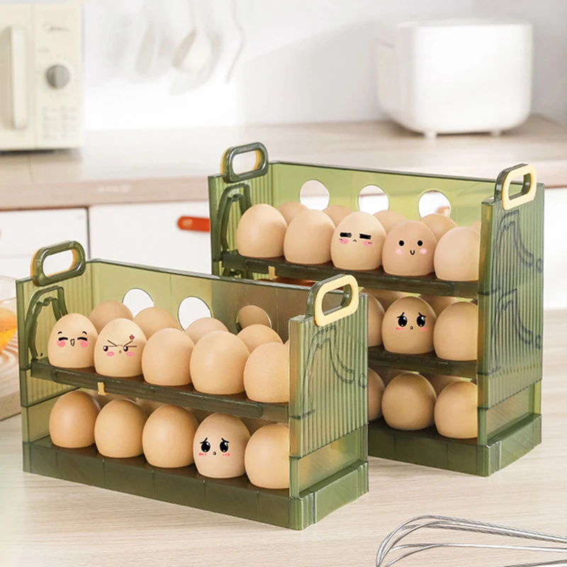 20/30Pcs Egg Storage Box Refrigerator Organizer Food Containers Egg Fresh-keeping Case Holder Tray Dispenser Kitchen Storage Box