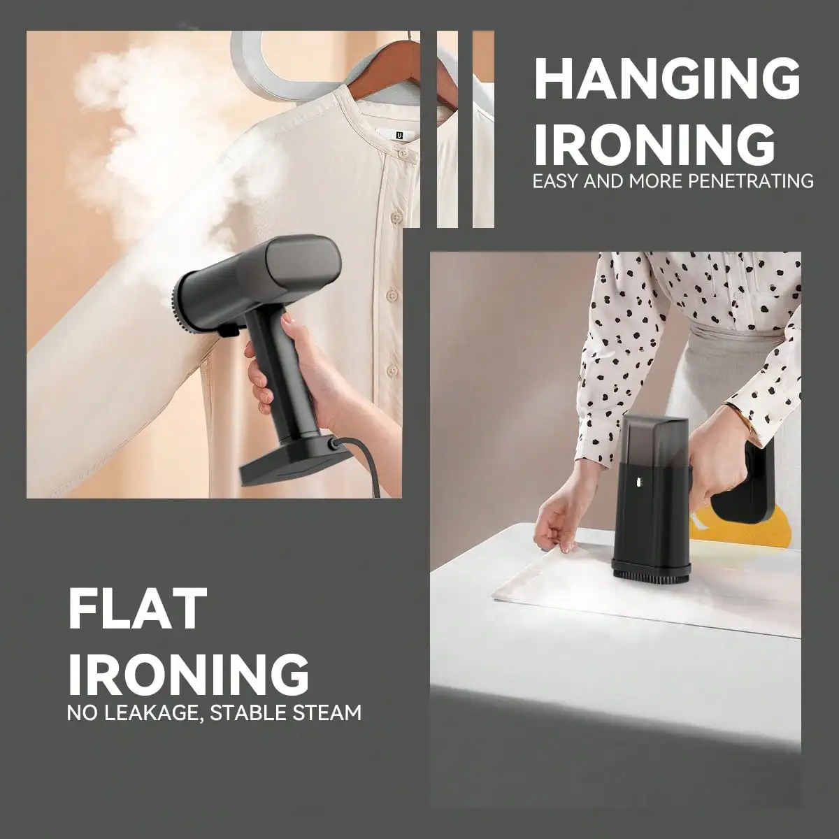 Handheld Garment Steamer, ABS Material, 1200W Steamer For Clothes, 1 Gear Setting, 130℃ High-Temperature Steam, 170ML Water Tank, Portable For Home And Travel