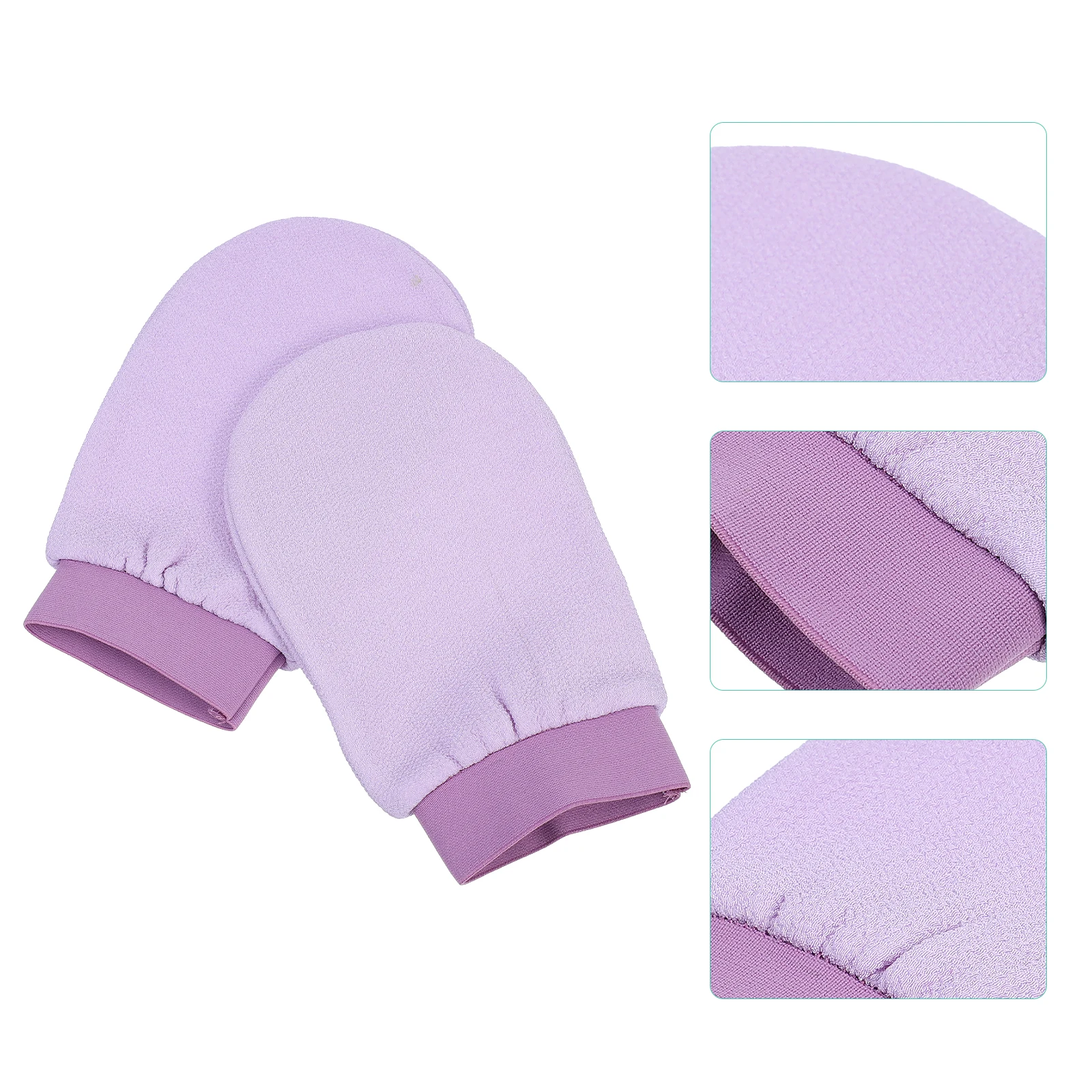 

2pcs Back Exfoliating Bath Towels Long Polyester Scrub Double-Sided Shower Scrubbers Lightweight Quick Dry Machine
