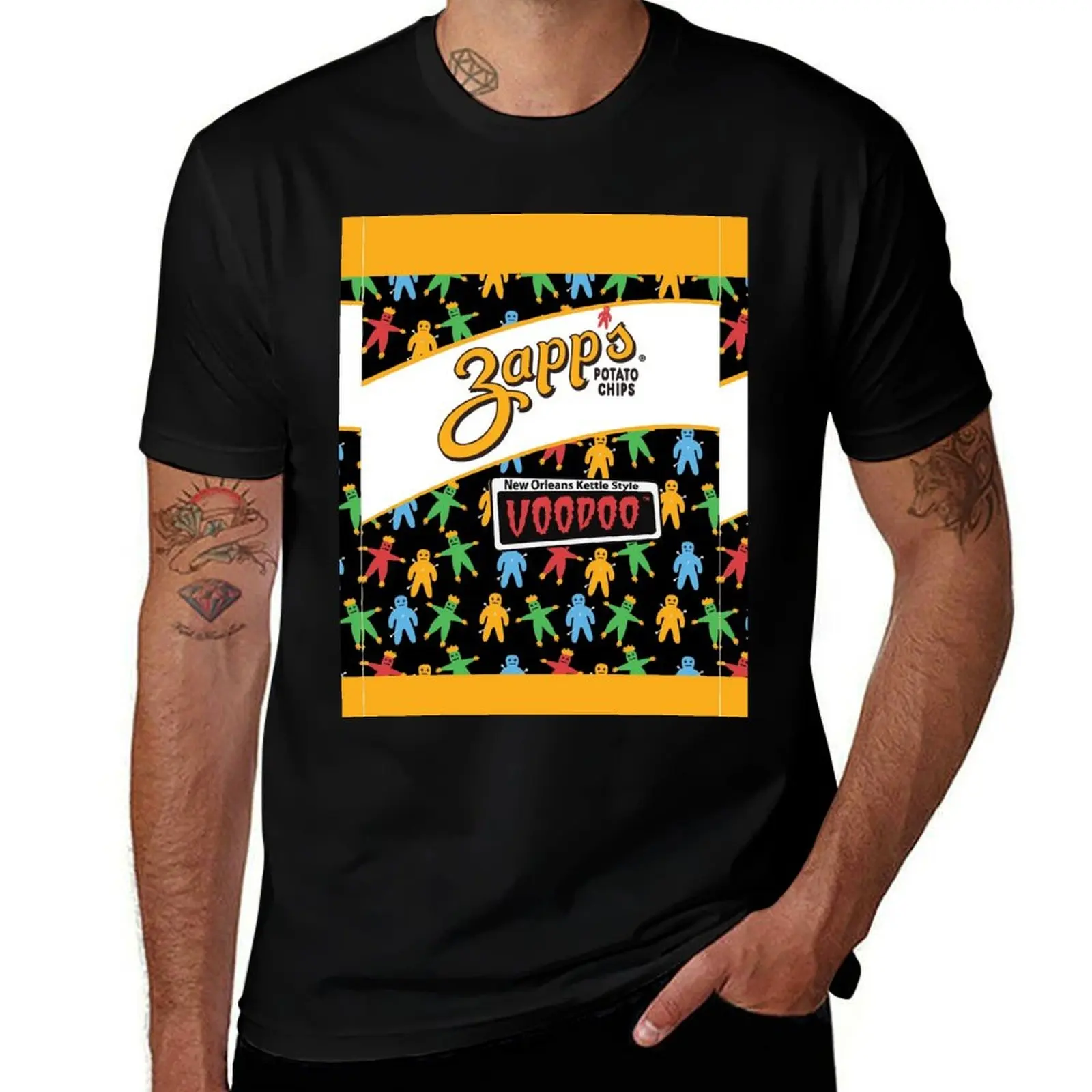 Voodoo Chips Bag T-Shirt Big and Tall Casual T-Shirt