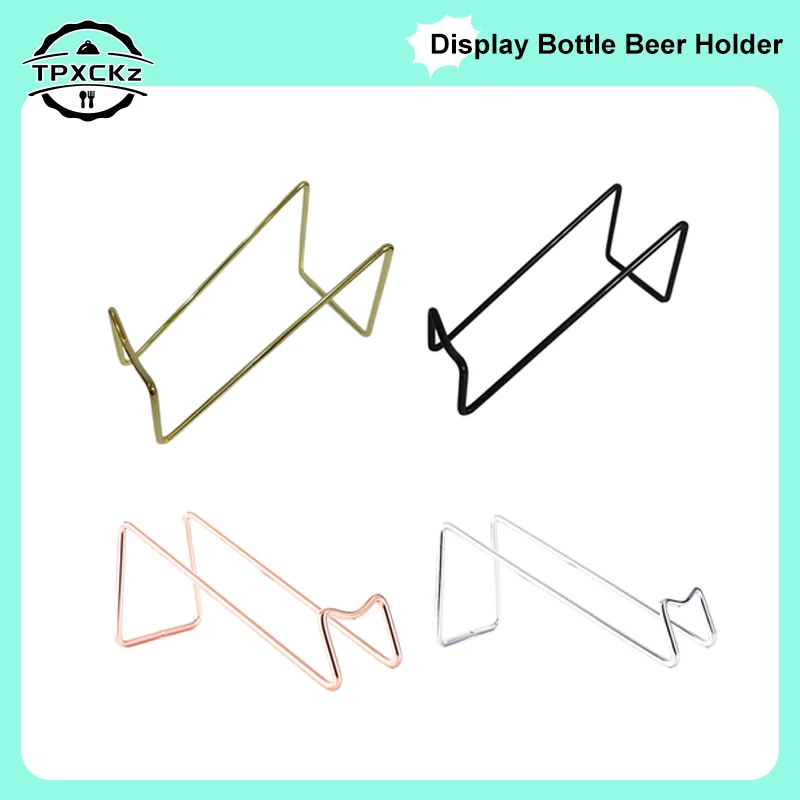 1pc Wein Flasche Halter 4 Farben Haushalt Wein Rack Display Flasche Bier Halter Champagner Stehen Trinken Regal Bar zähler Dekoration