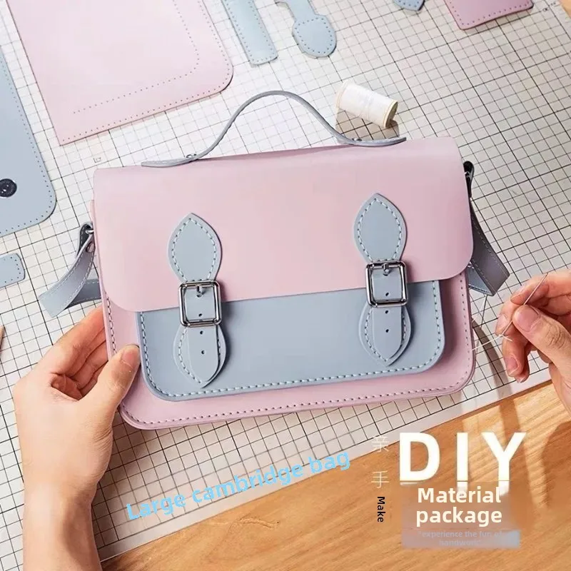 

DIY Handmade Fashionable Cambridge Bag Women's Shoulder Crossbody Bag Microfiber Synthetic Leather Zipper Closure Hip-hop Style