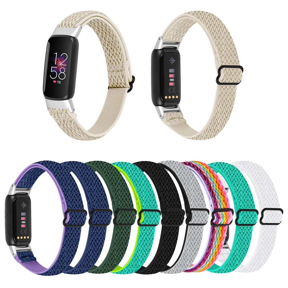 Bracelets en nylon pour montre intelligente de luxe Fitbit, bracelet de montre de remplacement réglable, accessoires de bracelet, nouveau