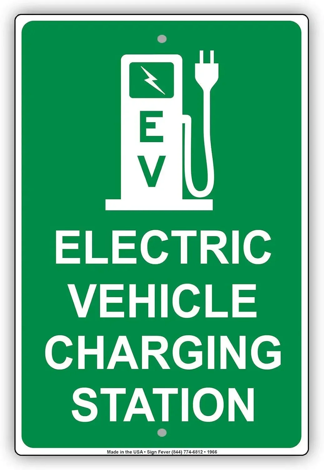SIGNCHAT – Station de recharge de véhicule électrique, avis de point réservé Ev, affiche en métal, décor artistique mural, signe en étain 8x12 pouces