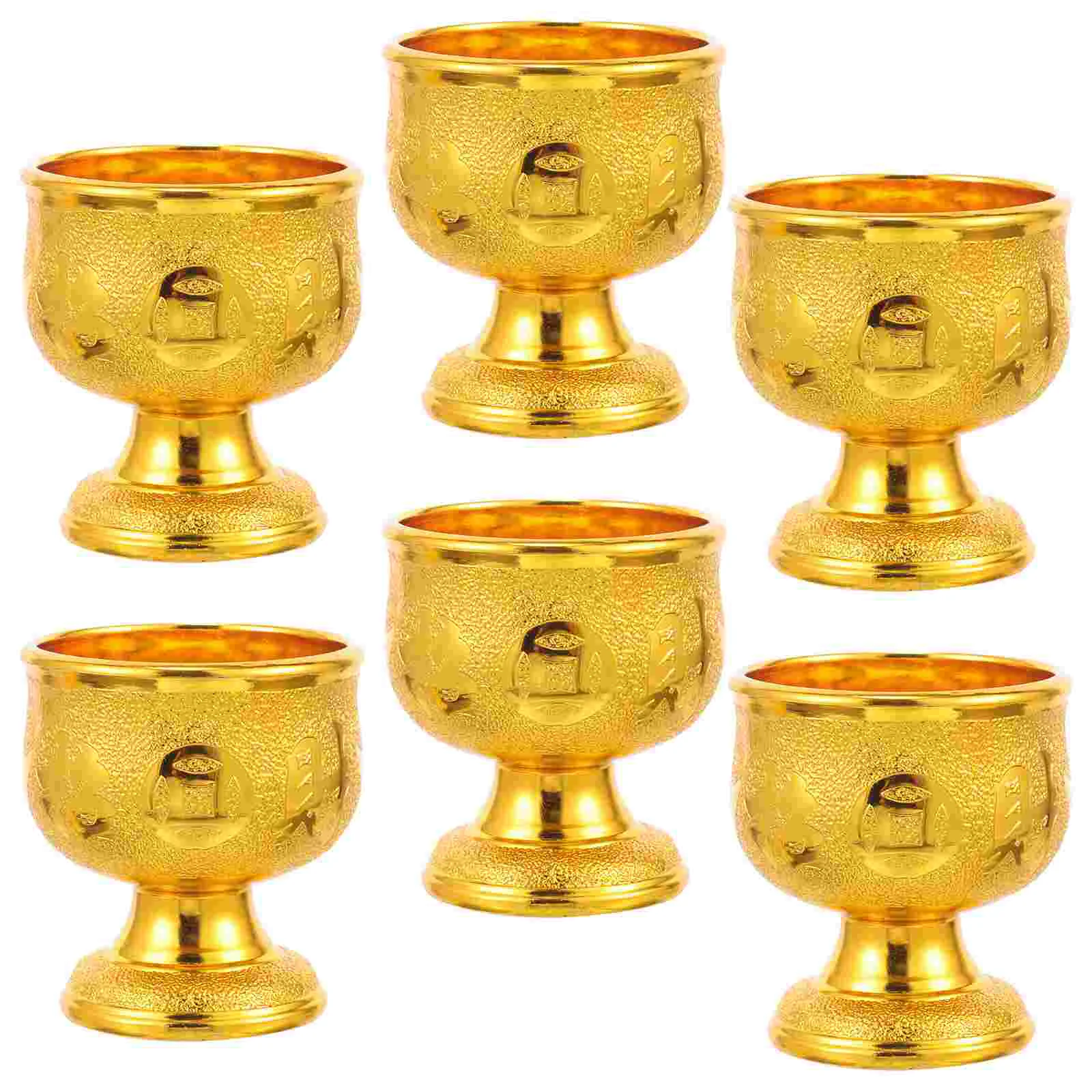 6 Pcs Holy Water Cup The for Buddha in Ancestral Hall Bride Tea Mug Paper Pp Plastic Temple Offering Supplies