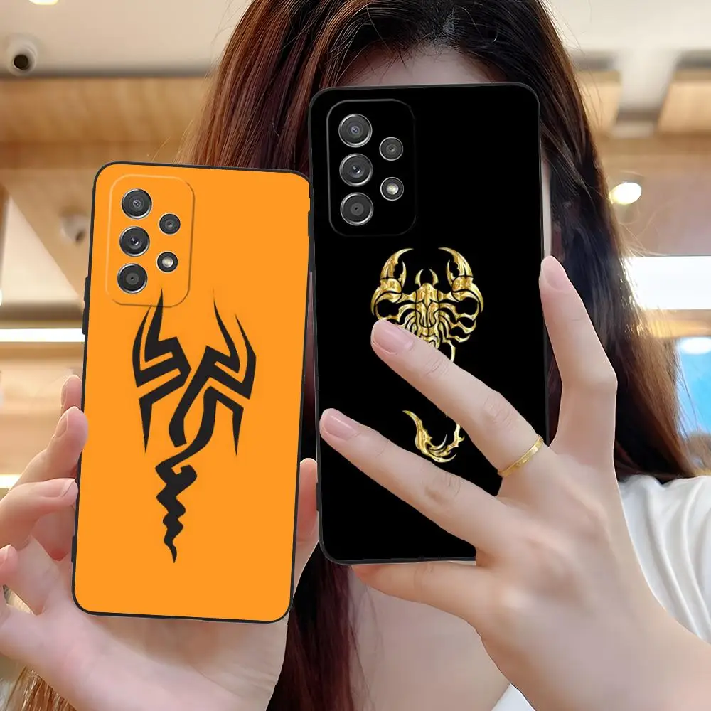 الذهبي العقرب قضية الهاتف المحمول لسامسونج غالاكسي A73 72 71 70 56 55 54 53 52 36 35 34 23 16 15 5G اللون واقية جميلة #3