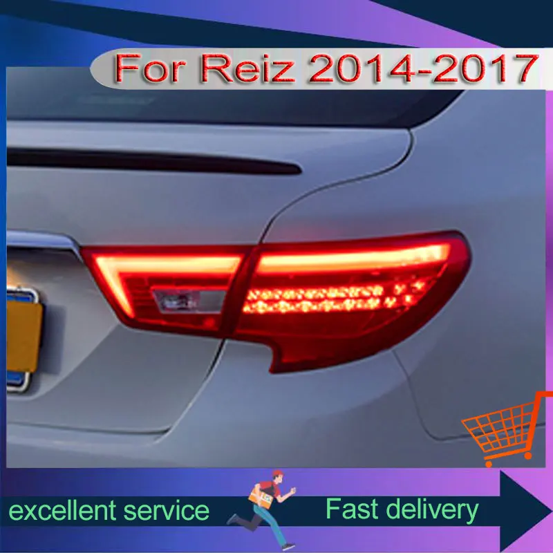 Car Styling For Toyota 2013-2019 Mark X Reiz Tail Lamp Upgrade DRL Rear Light LED Dynamic Turn Signal Brake Auto Accessories