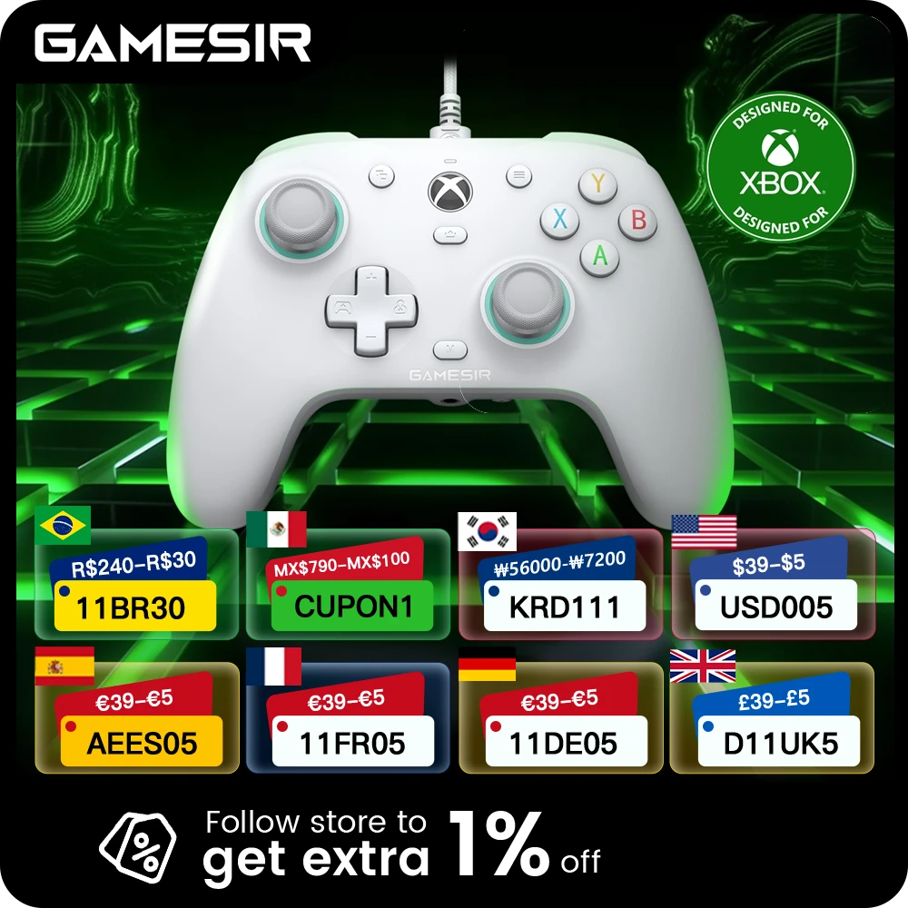 GameSir G7 SE Xbox Gamepad Wired Game Controller for Xbox Series X, Xbox Series S, Xbox One game console, Hall Effect Joystick