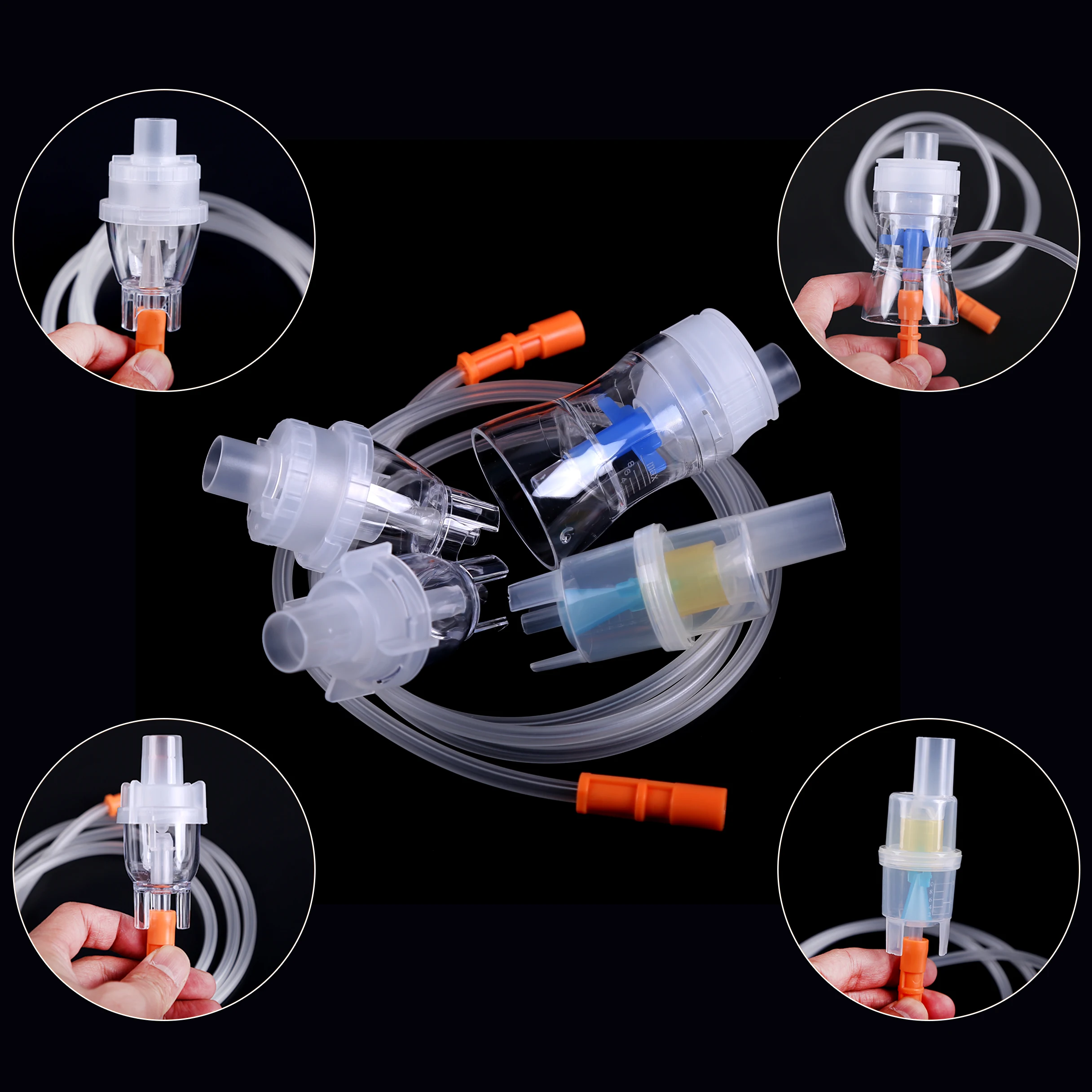 Nebulizer Mouthpieces Compressor Tube Nebulizer Cup Adult Kid Mask Household Compressor Inhaler Nebulizer Accessories