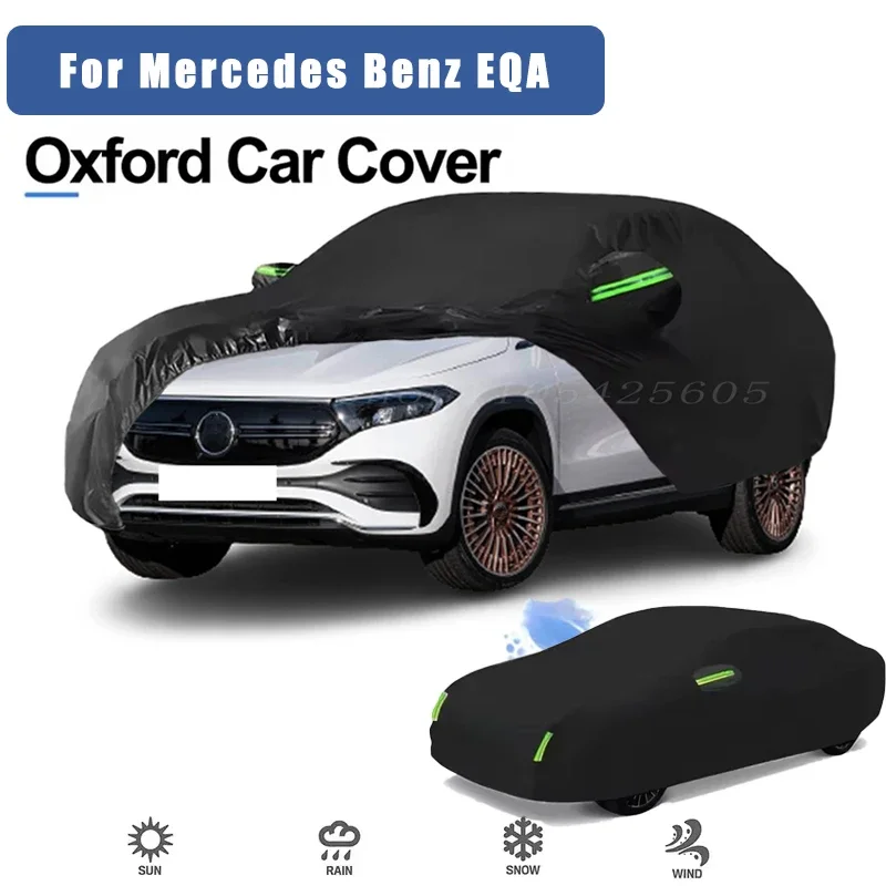 For Benz EQA(250 300 350 4MATIC) Oxford Cloth Full Car Cover Outdoor Waterproof Dustproof Anti UV Sun Snow Protection Exterior
